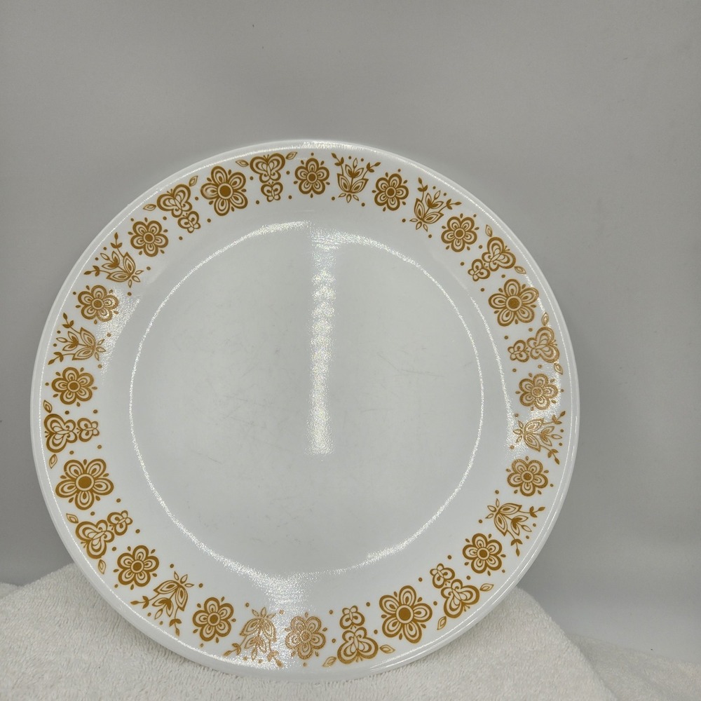 Vtg Corelle Butterfly Gold Dinner Plate 10.25" 1970's Replacements Lot Of 3 - Picture 4 of 13